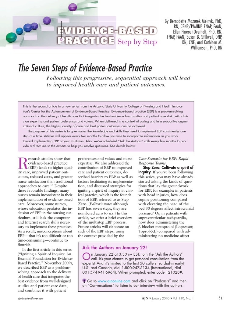 2melnyk Ebp The Seven Steps | PDF | Evidence Based Medicine | Evidence ...