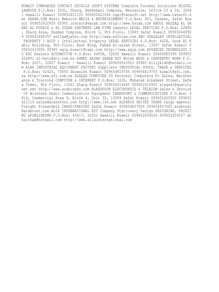 KUWAIT COMPANY ADDRESS visual data 4