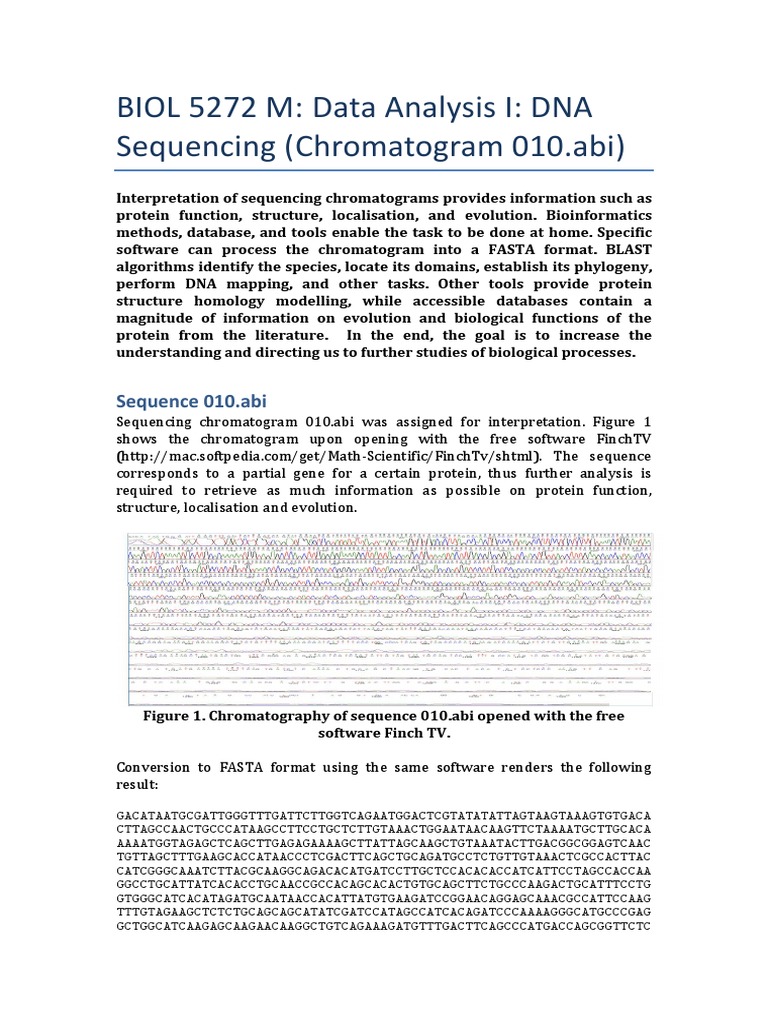 DNA Sequencing Analysis and Interpretation | PDF | Sequence Alignment ...