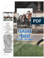 Prova Motociclismo Yamaha - XT600Z 3aj 88 WKF