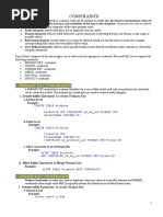 Constraints in SQL Server