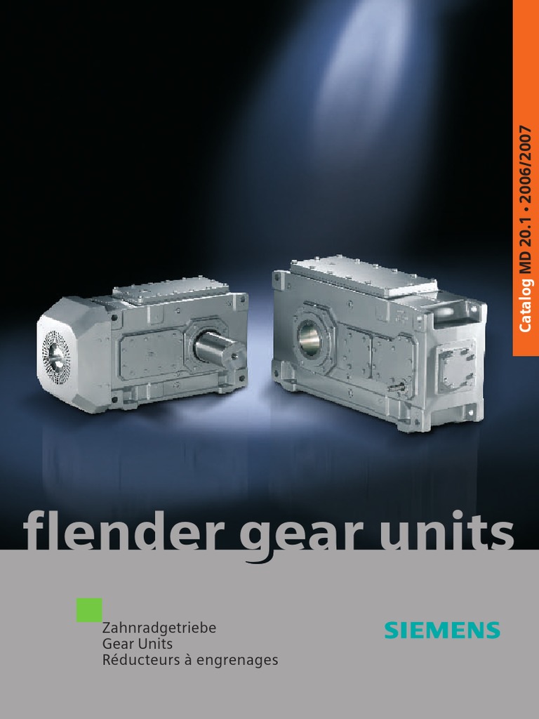 Flender Gear Units Catalog MD 20.1 2006/2007 PDF Engrenage