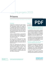 Prisons - appel à projets 2015 Fondation de France