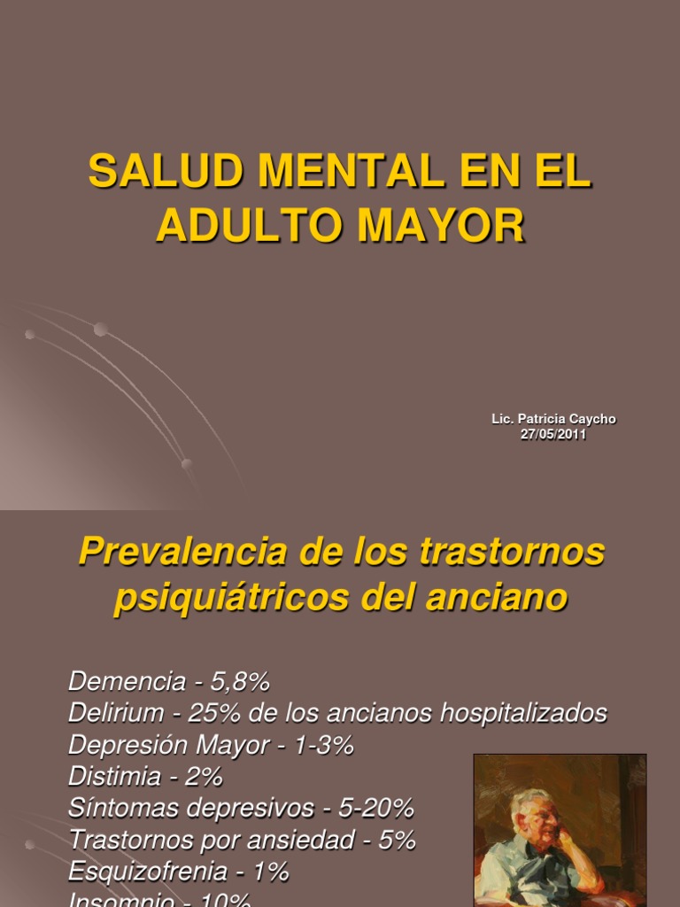 Salud Mental en Adultos Mayores | PDF | Depresión (estado de ánimo) | Vejez