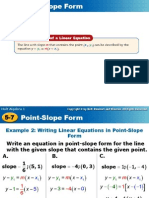 Point Slope Form
