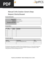 Manual S-Info Creation: Generic Steps Request: Electra/Huawei