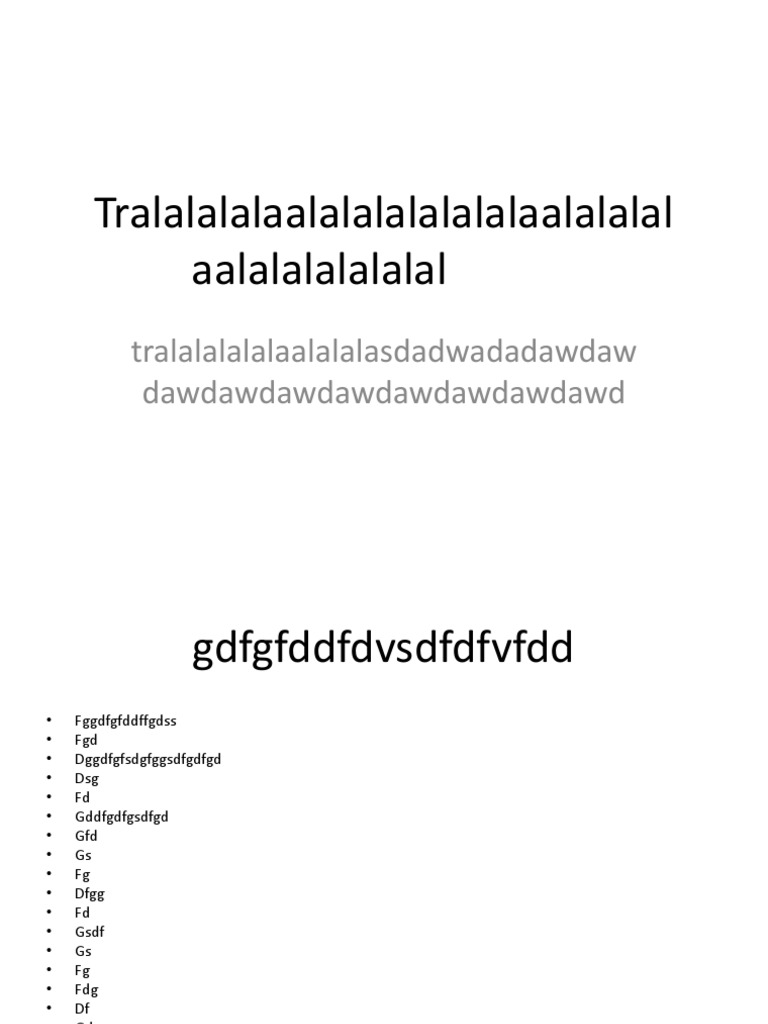 Tralala | PDF | Home & Garden