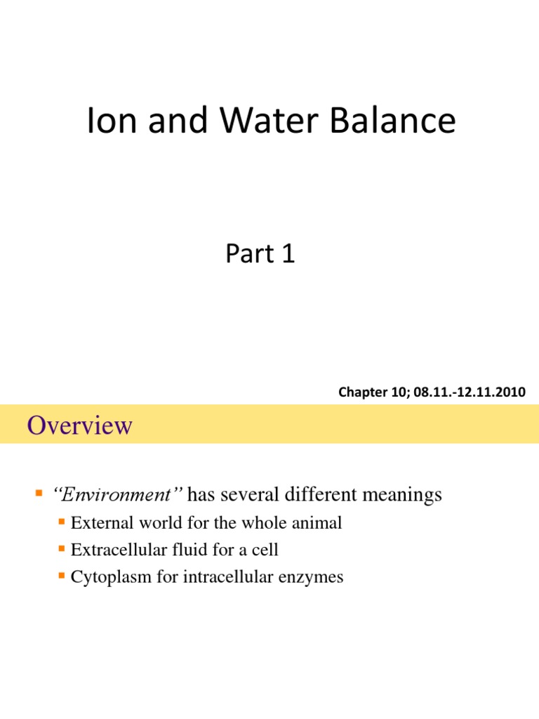 Ion and Water Balance Homeostasis Cell Membrane