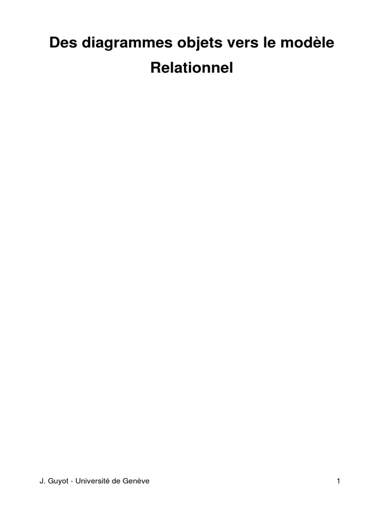Uml BDR | PDF | Base de données relationnelle | Modèle relationnel