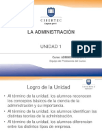 Semana 1: Admnistración