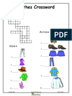 Clothes Crossword