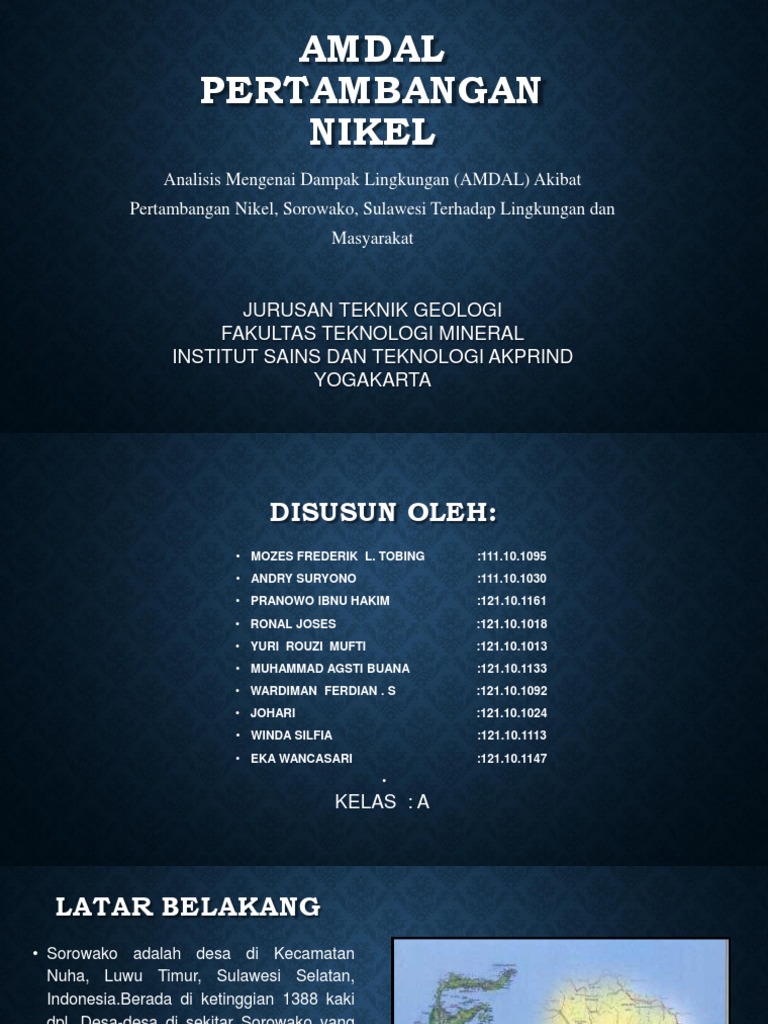 Amdal Pertambangan Nikel Pdf