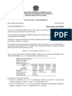 1ª Lista de Exercícios - Perguntas