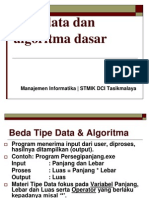 Tipe Data Dan Algoritma Dasar