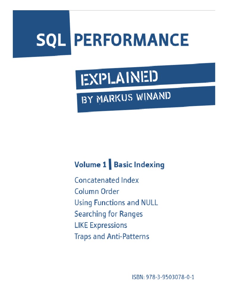 SQL Performance Explained | PDF