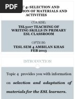Tsl3107-4-Selection & Adaptation of Materials & Activities