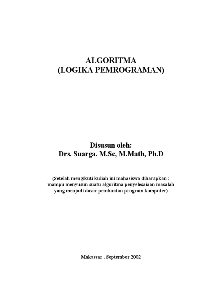 Algoritma Dan Pemrograman