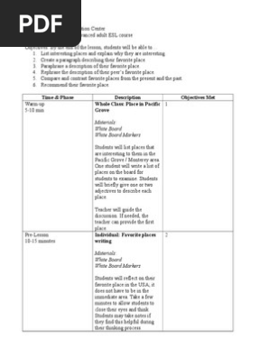Sample Lesson Plan 1