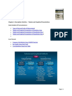 Descriptive Statistics: Tabular and Graphical Presentations