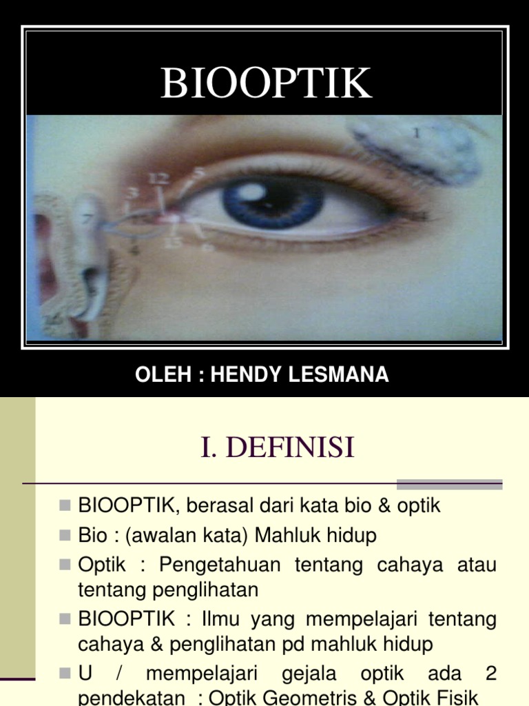 Dasar-Dasar Biooptik dan Mata | PDF | Kajian Bahasa Asing | Sains ...