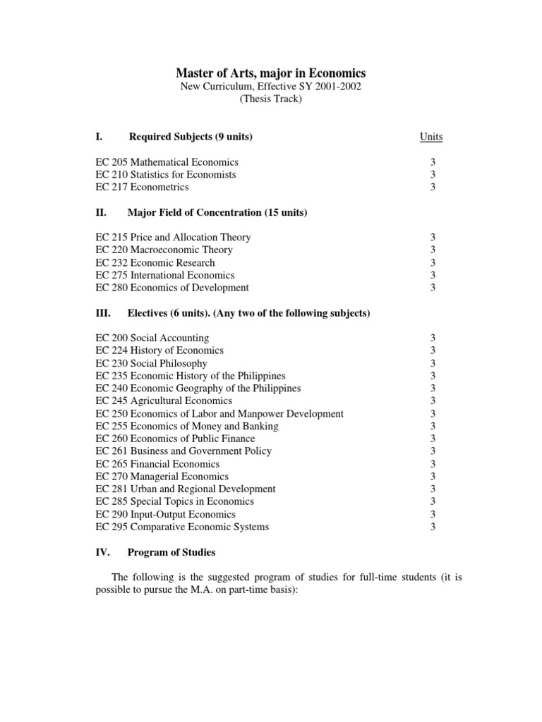 dissertation in economics