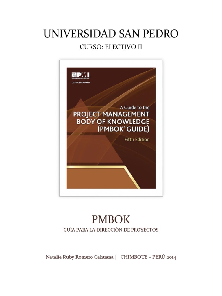 Informe PMBOK Guía para La Dirección de Proyectos | PDF | Calidad ...