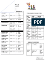 Patrol Schedule ORANGE Jan