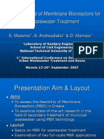 The Potential of Membrane Bioreactors For Wastewater Treatment