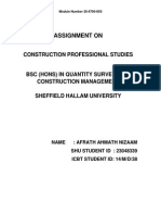 Assignment On: Construction Professional Studies