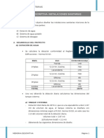 Mem. Descriptiva - Sanitarias Viv. Mult