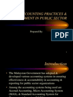 Accounting Practices & Development in Public Sector: Prepared by