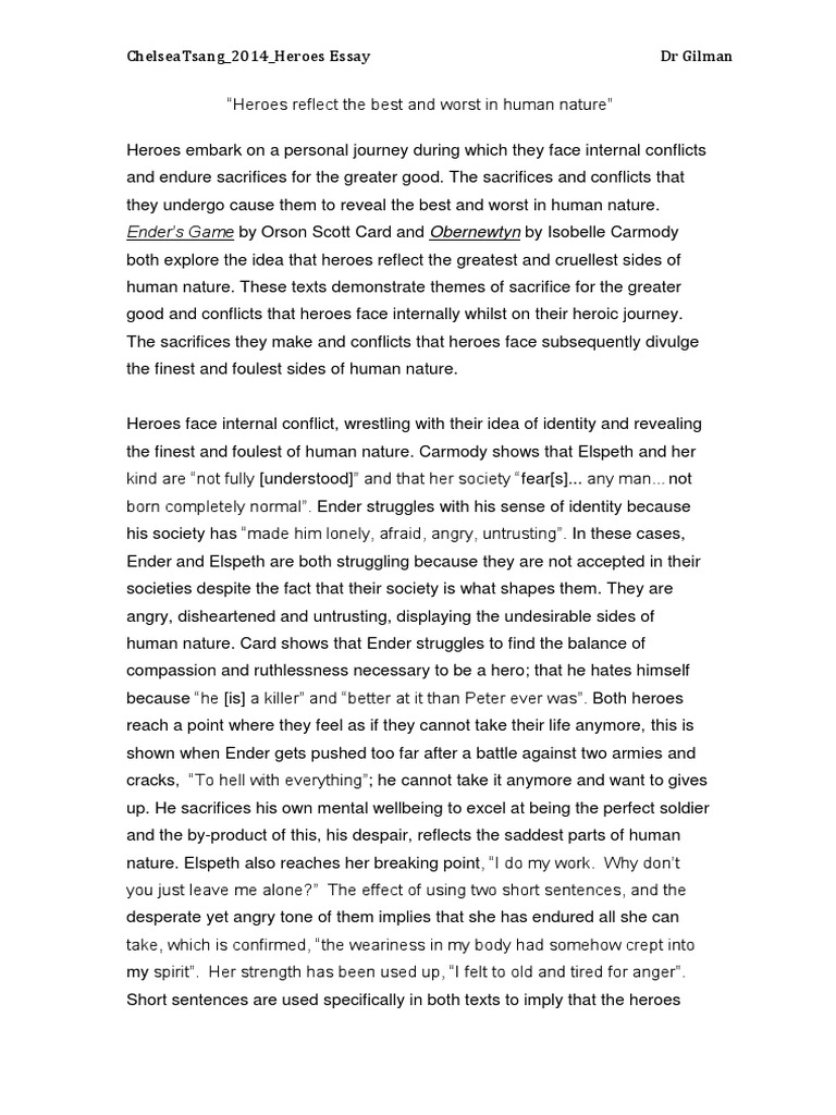 essay about the book ender's game