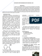 Sublimation and Melting Point Determination of Benzoic Acid