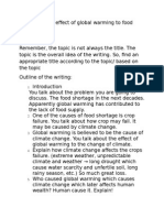 Mon, December 1, 2014, Developing Writing on Global Warming and Food Crisis