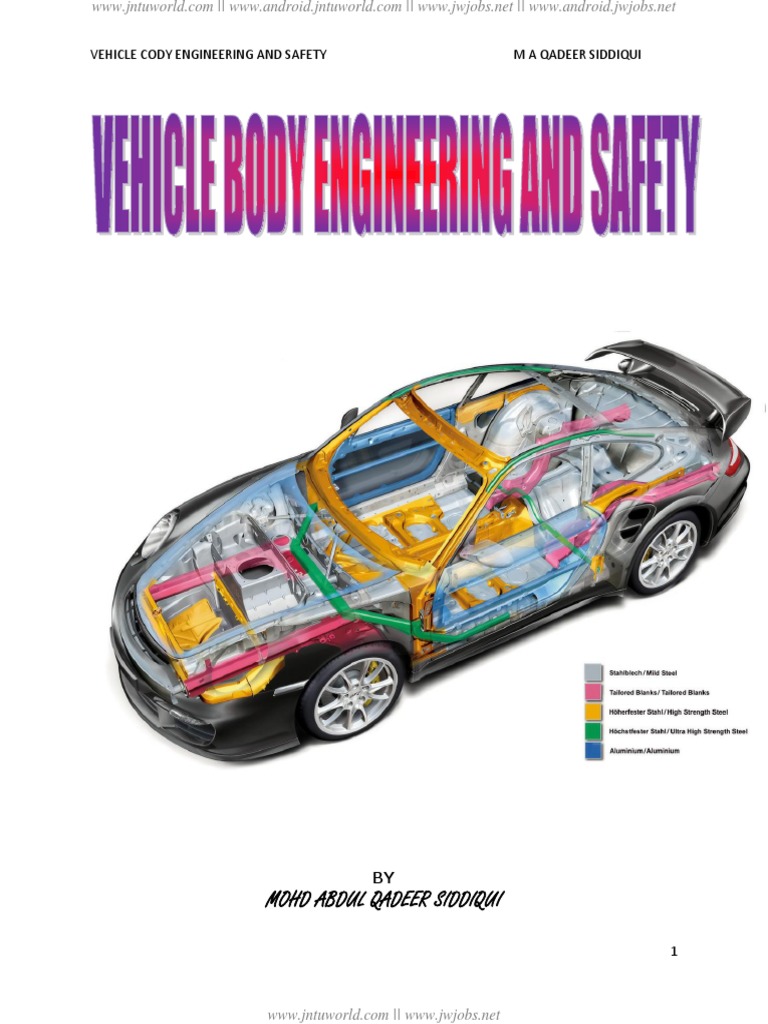 Vehicle Body Engineering and Safety Notes PDF Fiberglass Steel