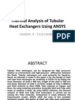 Thermal Analysis of Tubular Heat Exchangers Using ANSYS: GANDHI .R - 51321340805