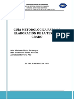 Guia Metodologica Para Elaboracion Tesis de Grado