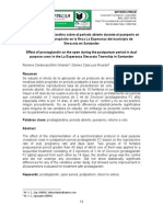 Efecto de La Prostaglandina Sobre El Periodo Abierto Durante El Puerperio en Vacas de Doble Propósito en La Finca La Esperanza Del Municipio de Simacota en Santander