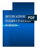 Identificación de peligros y evaluación de riesgo 