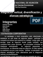 Integración Vertical, Diversificación y Alianzas Estratégicas