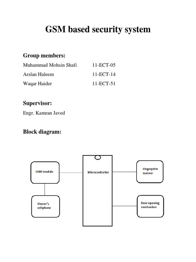 GSM Fingerprint Security System | PDF