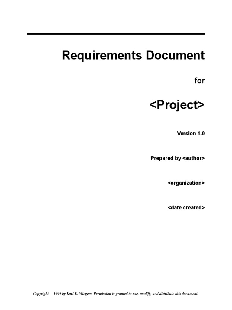 Requirements Template Software Engrng | PDF | Application Programming ...