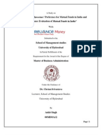 Project Report On Factors Affecting Investors Preference For Investment in Mutual Funds