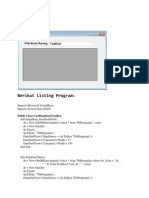 Berikut Listing Program:: Cari Data Melalui Textbox Desain Form Berikut