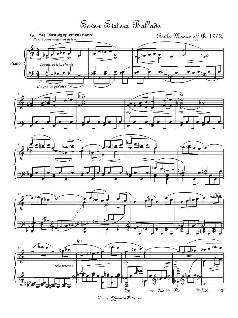 En Seven Sisters Ballade Formes Musicales Musique Classique