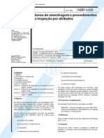 NBR 5426/85 - Planos de Amostragem e Procedimentos Na Inspeção Por Atributos - Procedimento