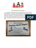 Family Math Night at Wengert Elementary
