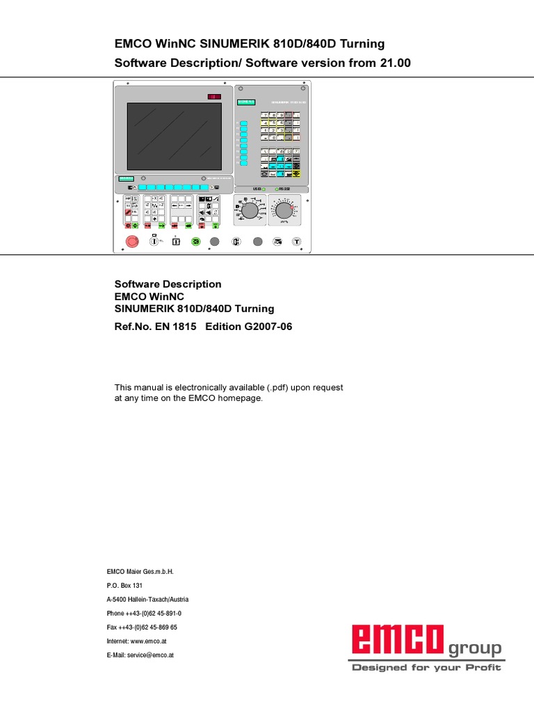 Sinumerik840D Turn en G | PDF | Computer Keyboard | Parameter (Computer ...