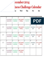 December 2014 CW Challenge Calendar