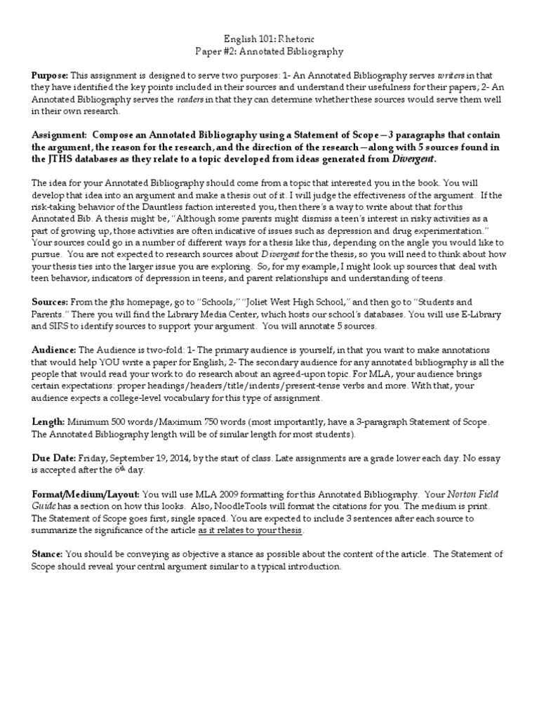 Apa annotated bibliography example pdf picture